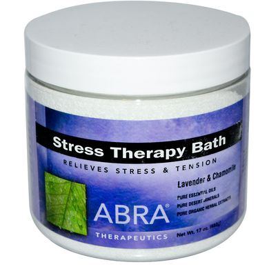 Засіб для ванн терапія стресу, лаванда і ромашка, Abra Therapeutics, 482 г