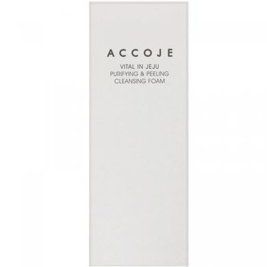 Cleansing and exfoliating facial foam, Vital in Jeju, Accoje, 150 ml.