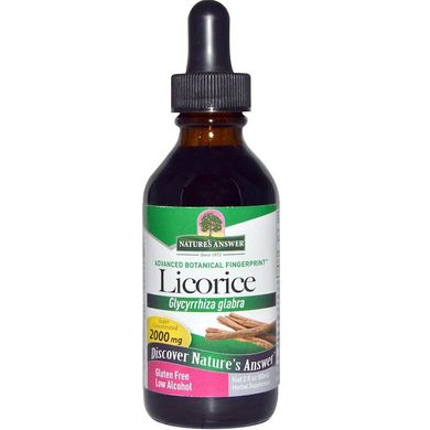 Корінь солодки слабоалкогольний Nature's Answer (Licorice) 2000 мг 60 мл