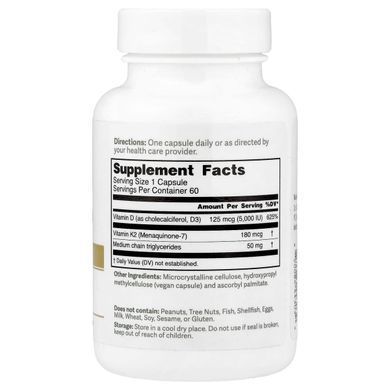 Вітаміни D3 і K2 Dr. Murray's (Vitamins D3 & K2) 60 капсул