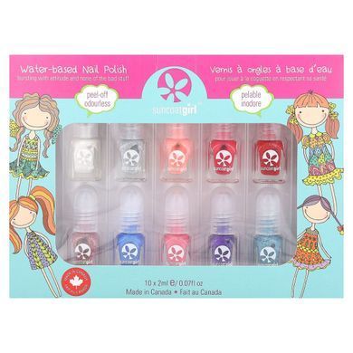 Set of water-based nail polishes, Flare & Fancy, SuncoatGirl, 10 pieces