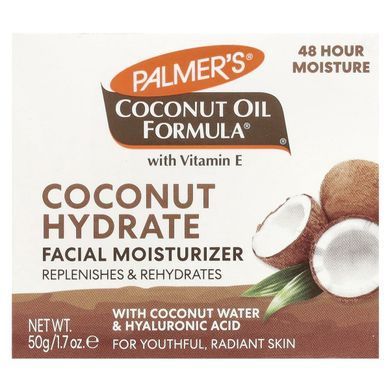 Palmer's, Формула кокосової олії з вітаміном Е, зволожуючий засіб для обличчя на кокосовій воді, 1,7 унції (50 г)