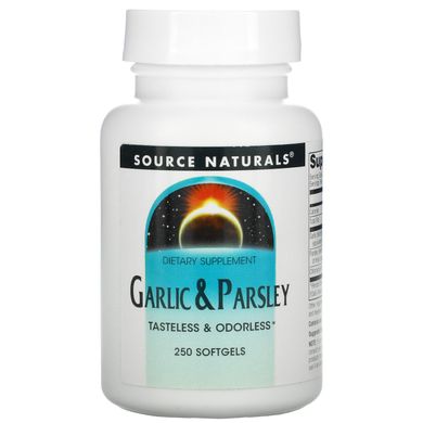 Часникова олія з петрушкою Source Naturals (Garlic & Parsley) 250 капсул