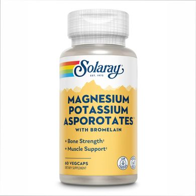 Magnesium & Potassium Asporotate - 60 vcaps Solaray