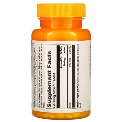 Биотин Thompson (Biotin) 800 мкг 90 таблеток купить в Киеве и Украине