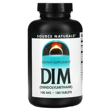 ДІМ (діндолілметан), DIM (Diindolylmethane), Source Naturals, 100 мг, 180 таблеток