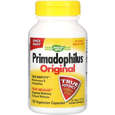 Прімадофілус оригінал для дітей старше 12 років Nature's Way (Primadophilus Bifidus) 5 мільярдів КУО 180 капсул