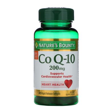 Коэнзим Q10 Nature's Bounty ( CoQ10) 200 мг 45 капсул купить в Киеве и Украине