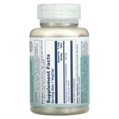 Solaray, Glucomannan, Rhizome Extract, 600 mg, 100 VegCaps купить в Киеве и Украине
