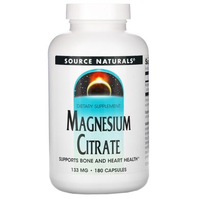 Source Naturals, Magnesium Citrate, 133 mg, 180 Capsules