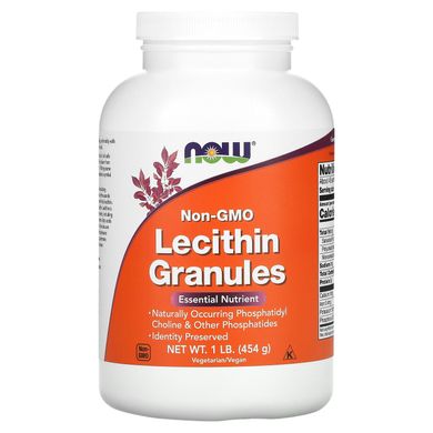 Лецитин в гранулах без ГМО Now Foods (Lecithin Granules Non-GMO) 454 г