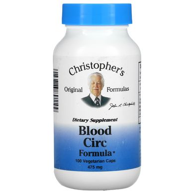 Формула для кровяной циркуляции Christopher's Original Formulas (Blood Circulation Formula) 475 мг 100 капсул купить в Киеве и Украине
