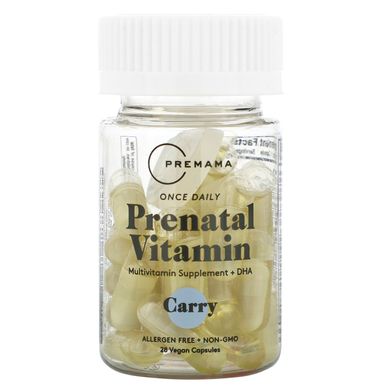 Premama, Вітамін для вагітних один раз на день, етап 3 для перенесення, 28 вегетаріанських капсул