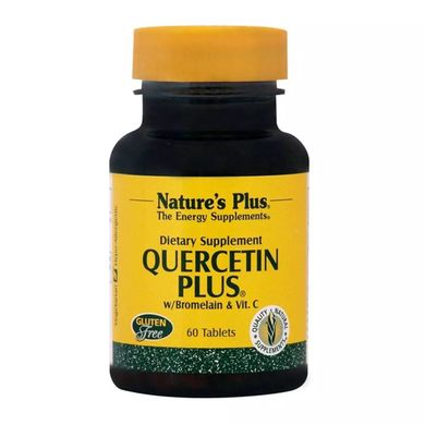 Кверцетин плюс бромелайн і вітамін С (Quercetin plus Bromelain & Vitamin C) Nature's Plus 60 таблеток
