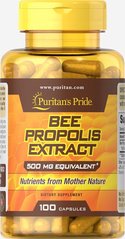 Пчела прополис, Bee Propolis, Puritan's Pride, 500 мг, 100 капсул купить в Киеве и Украине