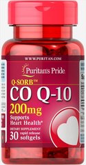 Коэнзим Q-10 Q-SORB ™, Q-SORB™ Co Q-10, Puritan's Pride, 200 мг, 30 капсул купить в Киеве и Украине