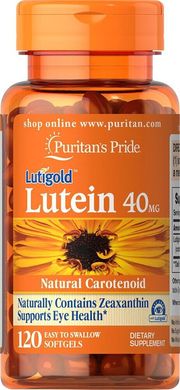 Лютеїн з зеаксантином, Lutein with Zeaxanthin, Puritan's Pride, 40 мгГ, 120 капсул
