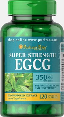 Супер Сила EGCG, Super Strength EGCG, Puritan's Pride, 350 мг, 120 капсул купить в Киеве и Украине