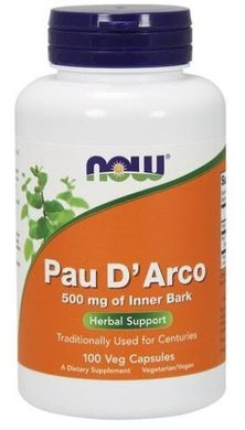 По Д'арко Now Foods (Pau D'Arco) 500 мг 100 капсул