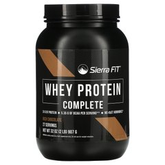 Sierra Fit, Whey Protein Complete, сывороточный протеин, насыщенный шоколад, 907 г (2 фунта) купить в Киеве и Украине