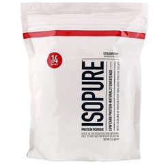 IsoPure низьковуглеводний протеїновий порошок, полуниця, Nature's Best, 454 г