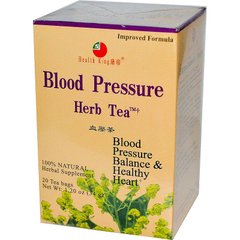 Травяной чай для нормализации кровяного давления, Health King, 20 пакетиков, 1.20 унций (34 г) купить в Киеве и Украине