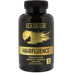 Hairfluence, премиум-формула роста волос, Zhou Nutrition, 60 вегетарианских капсул купить в Киеве и Украине