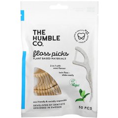 Зубні нитки аромат м'яти The Humble Co. (2-In-1 Floss Picks Mint) 50 шт