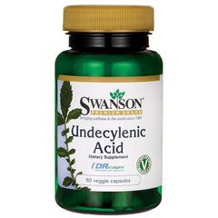 Ундециленова кислота Swanson (Undecylenic Acid) 60 капсул