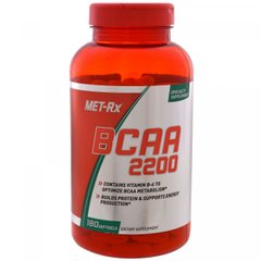 Спеціалізована харчова добавка MET-Rx, BCAA 2200, 180 м'яких таблеток