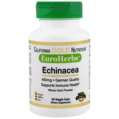 Эхинацея California Gold Nutrition (Echinacea EuroHerbs) 400 мг 60 капсул купить в Киеве и Украине