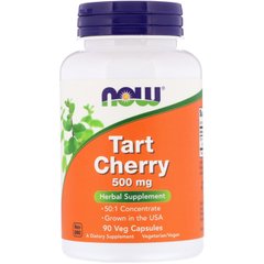 Экстракт дикой вишни Now Foods (Tart Cherry) 500 мг 90 капсул купить в Киеве и Украине