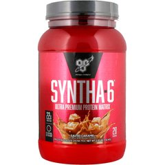 Syntha-6, першокласна білкова матриця, солона карамель, BSN, 2,91 фунта (1,32 кг)