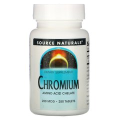 Хром Source Naturals (Chromium) 200 мкг 250 таблеток купить в Киеве и Украине