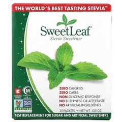 Стевія, Stevia, Wisdom Natural, натуральний підсолоджувач, 35 пакетів по 1 г