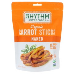 Органічні морквяні палички, без панірування, Rhythm Superfoods, 1,4 унції (40 г)