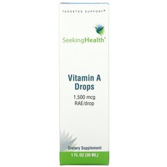 Seeking Health, Вітамін А в краплях, 1500 мкг RAE/краплі, 1 рідка унція (30 мл)