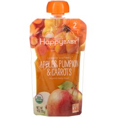Дитяче пюре з ябЦибуля гарбуза і моркви 2 етап органік 6+ міс. Happy Family Organics (Baby Food) 113 г