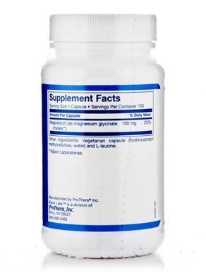 Магний глицинат Klaire Labs (Magnesium Glycinate) 100 вегетарианских капсул купить в Киеве и Украине