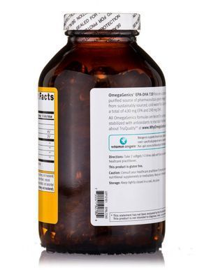 Омега ЕПК-ДГК 720 натуральний смак лимона та лайма Metagenics (OmegaGenics EPA-DHA 720 Natural Lemon-Lime Flavor) 240 м'яких капсул