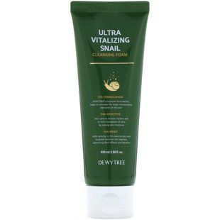 Dewytree, Cleansing Foam with Snail Secret, Actively Energizing, 3.38 fl oz (100 ml)