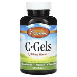 Вітамін C Carlson Labs (C-Gel) 1000 мг 60 капсул