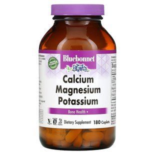 Potassium, Calcium, and Magnesium Bluebonnet Nutrition (Calcium, Magnesium, Potassium) 180 capsules.