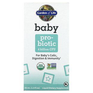 Пробіотик для дітей Garden of Life (Baby Probiotic 4 Billion CFU) 4 мільярди КУО 56 мл
