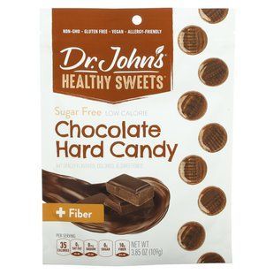 Dr. John's Healthy Sweets, Шоколадная карамель с клетчаткой, без сахара, 109 г (3,85 унции) купить в Киеве и Украине