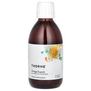 Омега рыбий жир со вкусом лимона и ягод Thorne Research (Omega Superb) 250 мл купить в Киеве и Украине