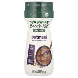 Beech-Nut, Органическая овсянка, цельнозерновые детские хлопья, этап 1, 8 унций (227 г) купить в Киеве и Украине