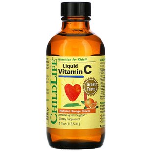 Витамин C с апельсиновым вкусом ChildLife (Liquid Vitamin C Natural Orange) 118,5 мл купить в Киеве и Украине