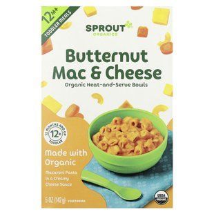 Ореховый мак и сыр для детей, Butternut Mac & Cheese, Sprout Organic, От 12 месяцев и старше, 5 унций (142 г) купить в Киеве и Украине