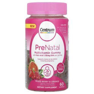 Centrum, Prenatal, мультивітаміни, жувальні таблетки, суміш ягід і апельсина, 60 жувальних таблеток
